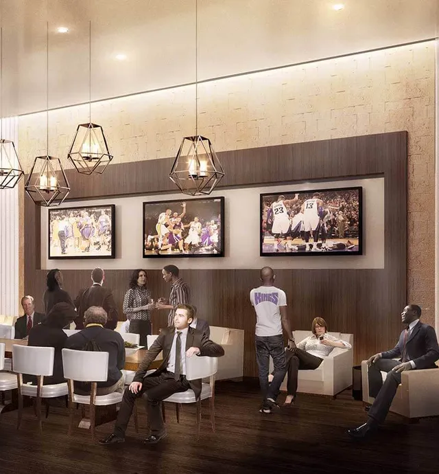 Club lounge back seating area