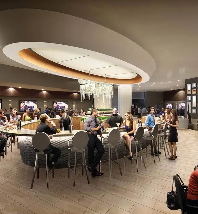 Courtside Club center bar