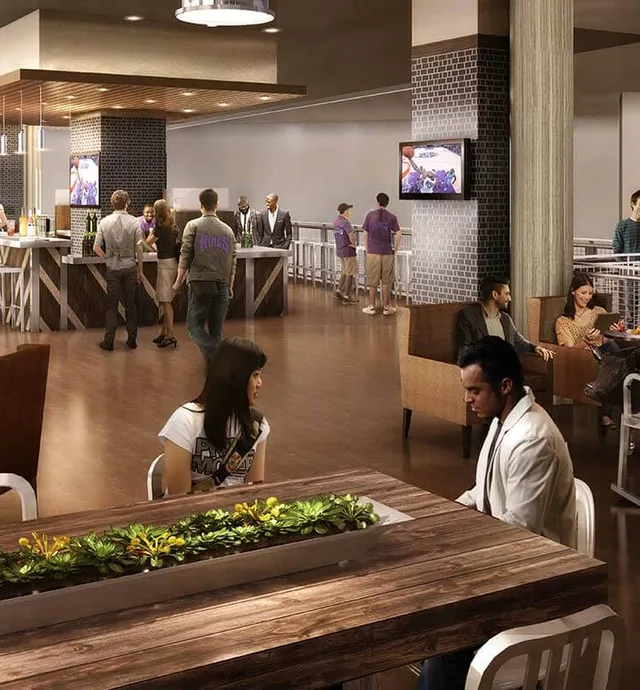 Suite Club central bar lounge seating