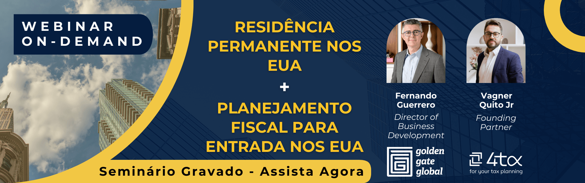Webinar U.S. Permanent Residency + Tax Planning for U.S. Entry (in Portuguese)